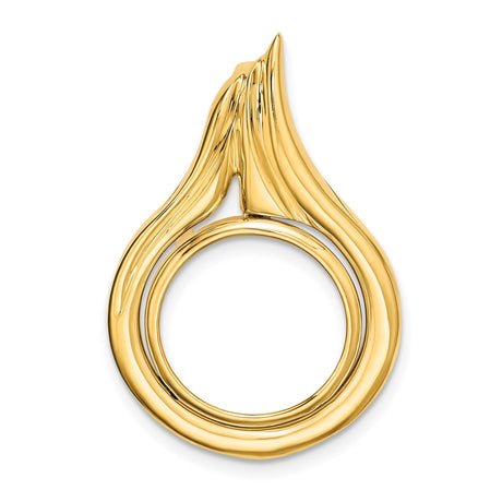 14 mm 14k Yellow Gold coin bezel for 14 mm Coin