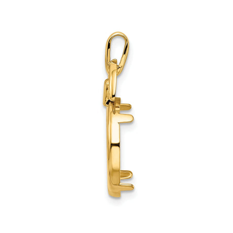 14 mm 14k Yellow Gold coin bezel for 14 mm Coin — alternate view