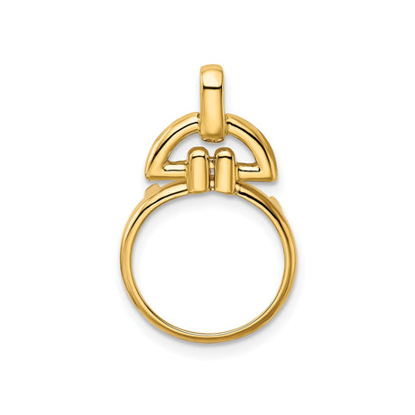 14 mm 14k Yellow Gold coin bezel for 14 mm Coin