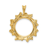 14 mm 14k Yellow Gold coin bezel for 14 mm Coin — additional image