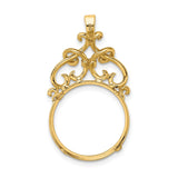 14 mm 14k Yellow Gold coin bezel for 14 mm Coin — additional image