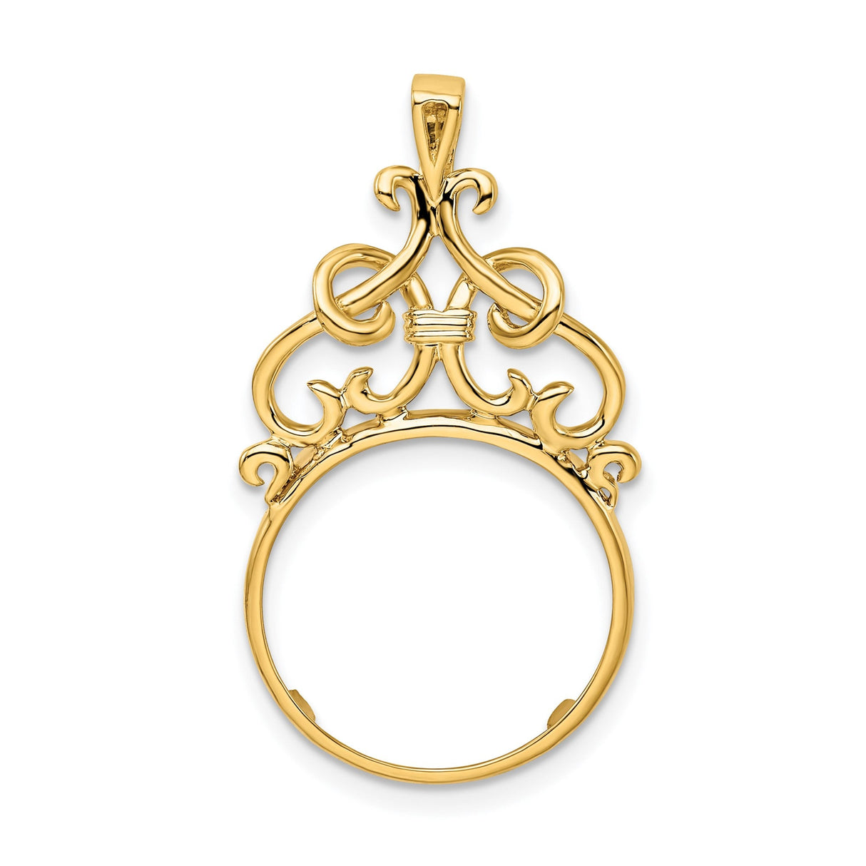 14 mm 14k Yellow Gold coin bezel for 14 mm Coin