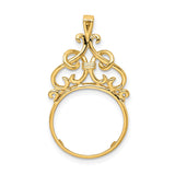 14 mm 14k Yellow Gold coin bezel for 14 mm Coin