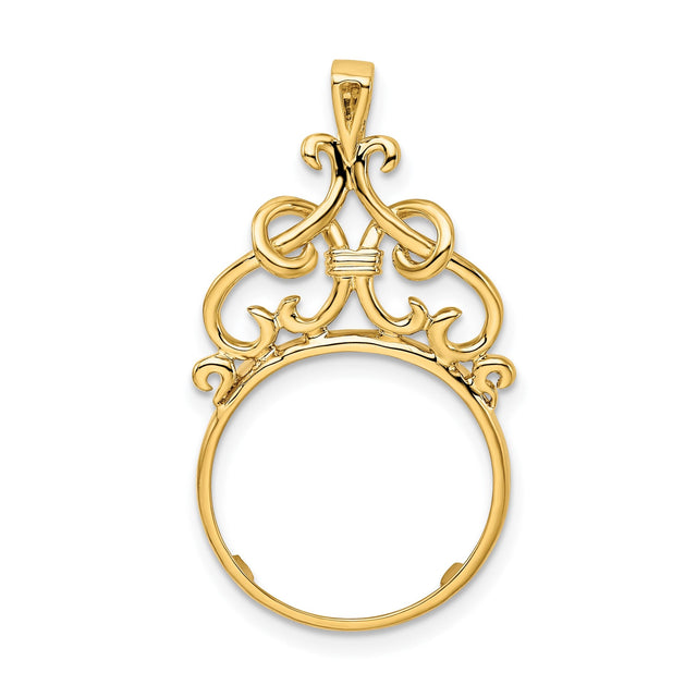 14 mm 14k Yellow Gold coin bezel for 14 mm Coin
