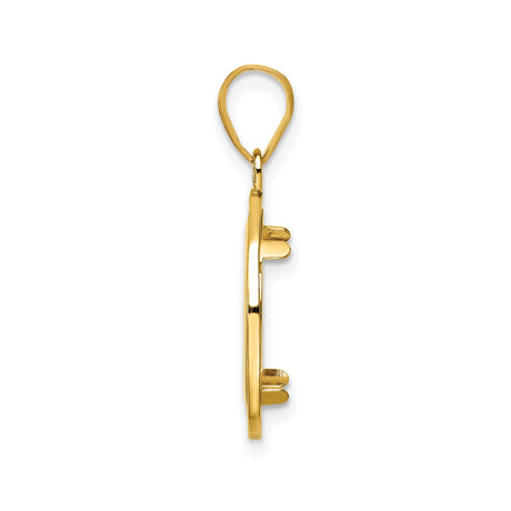 14 mm 14k Yellow Gold coin bezel for 14 mm Coin — alternate view