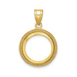 14 mm 14k Yellow Gold coin bezel for 14 mm Coin