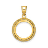 14 mm 14k Yellow Gold coin bezel for 14 mm Coin