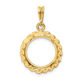 14 mm 14k Yellow Gold coin bezel for 14 mm Coin — additional image