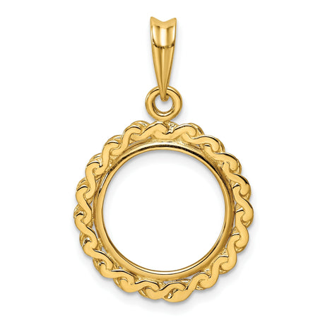 14 mm 14k Yellow Gold coin bezel for 14 mm Coin