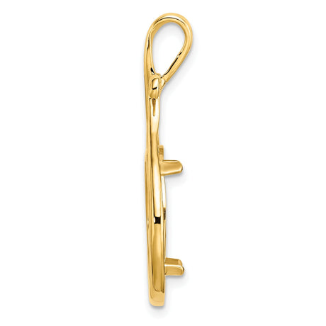 14 mm 14k Yellow Gold coin bezel for 14 mm Coin — alternate view