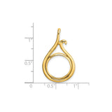 14 mm 14k Yellow Gold coin bezel for 14 mm Coin — size reference (ruler)