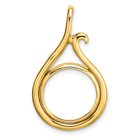 14 mm 14k Yellow Gold coin bezel for 14 mm Coin