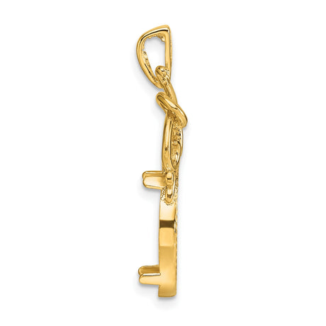 14 mm 14k Yellow Gold coin bezel for 14 mm Coin — alternate view