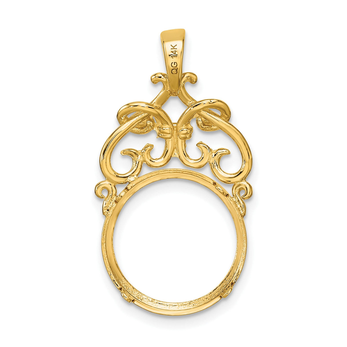 14 mm 14k Yellow Gold coin bezel for 14 mm Coin — additional image
