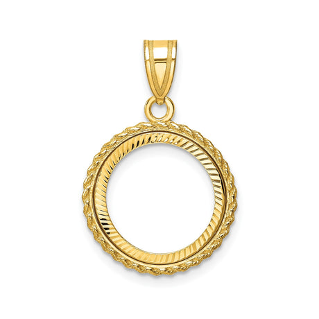 14 mm 14k Yellow Gold coin bezel for 14 mm Coin