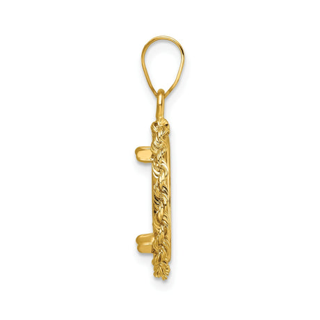 14 mm 14k Yellow Gold coin bezel for 14 mm Coin — alternate view