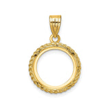 14 mm 14k Yellow Gold coin bezel for 14 mm Coin — additional image