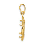 14 mm 14k Yellow Gold coin bezel for 14 mm Coin — alternate view