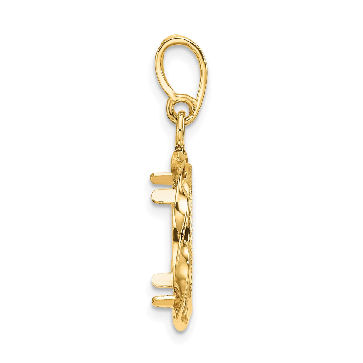 14 mm 14k Yellow Gold coin bezel for 14 mm Coin — alternate view