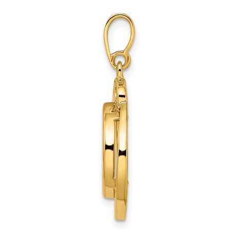 14 mm 14k Yellow Gold coin bezel for 14 mm Coin — alternate view