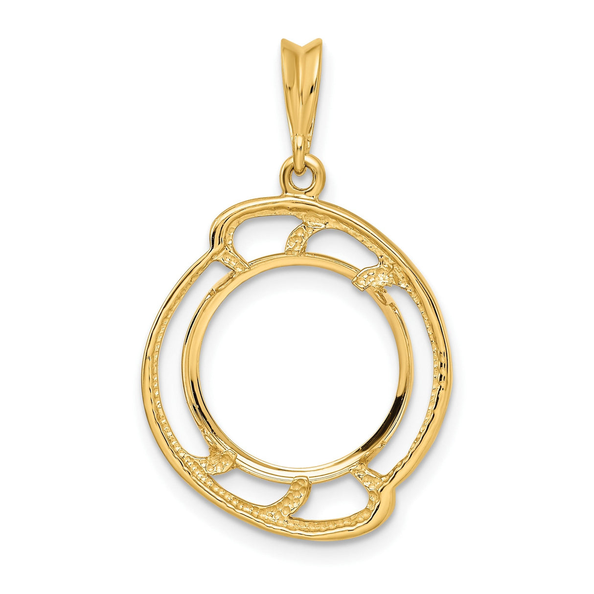 14 mm 14k Yellow Gold coin bezel for 14 mm Coin — additional image