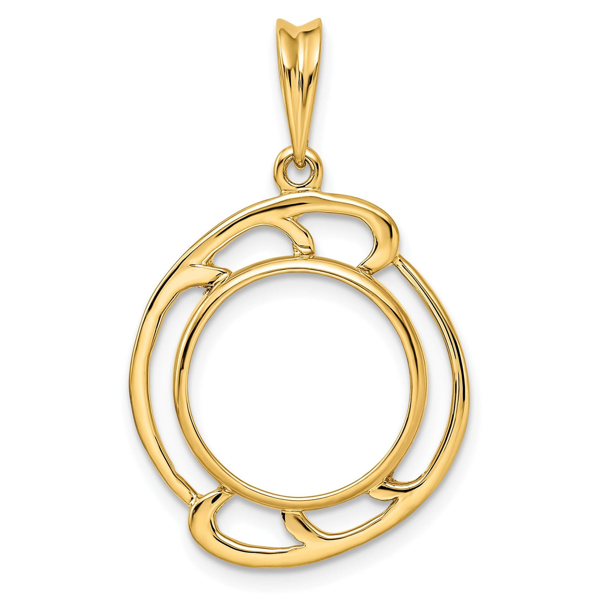 14 mm 14k Yellow Gold coin bezel for 14 mm Coin