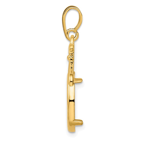 14 mm 14k Yellow Gold coin bezel for 14 mm Coin — alternate view