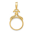 14 mm 14k Yellow Gold coin bezel for 14 mm Coin