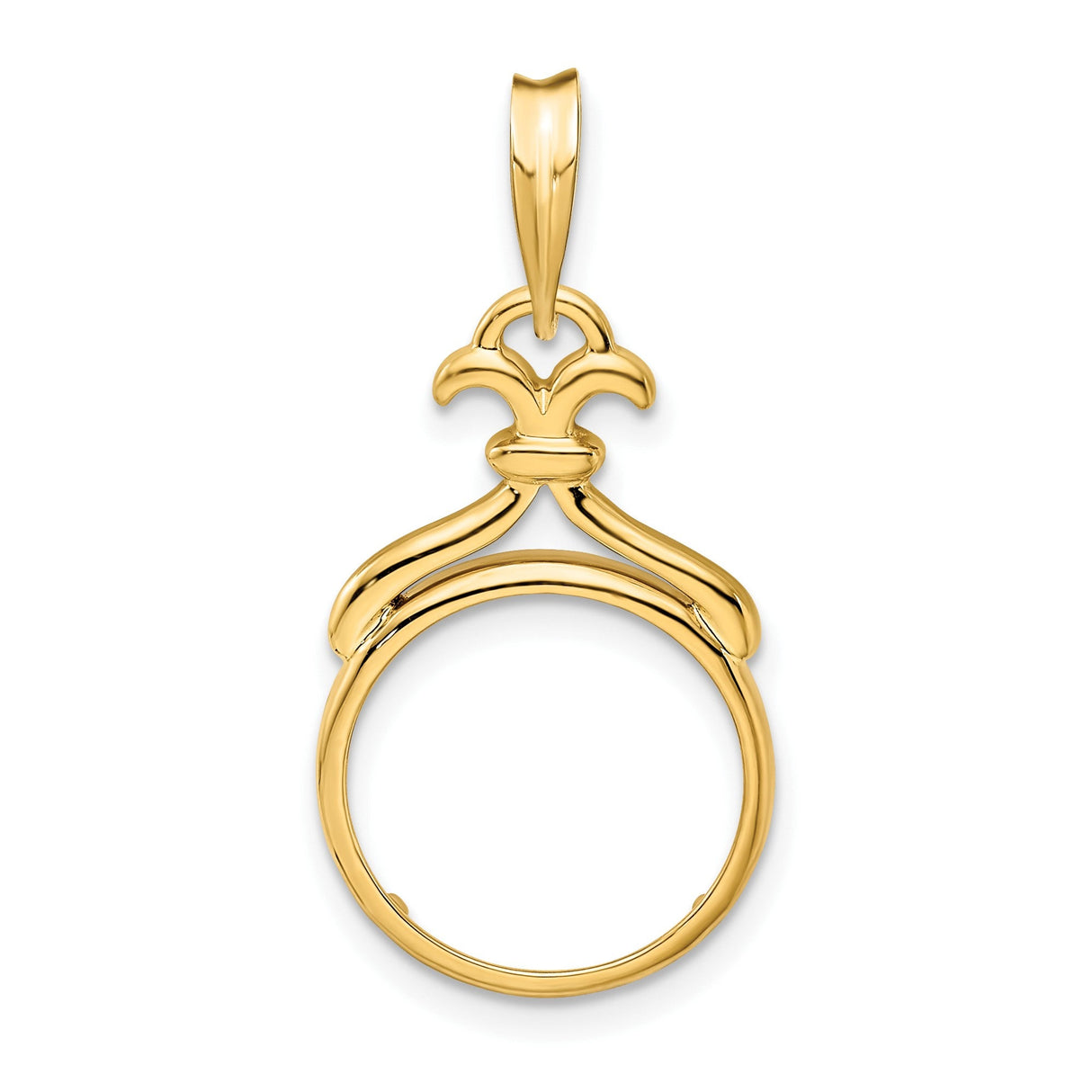 14 mm 14k Yellow Gold coin bezel for 14 mm Coin