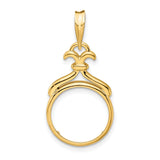 14 mm 14k Yellow Gold coin bezel for 14 mm Coin