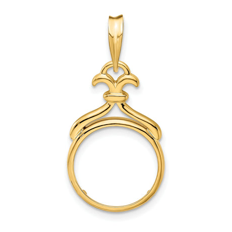 14 mm 14k Yellow Gold coin bezel for 14 mm Coin