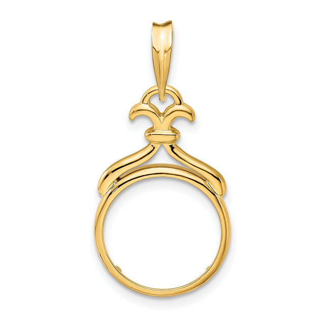 14 mm 14k Yellow Gold coin bezel for 14 mm Coin