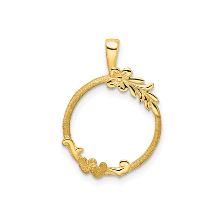 14 mm 14k Yellow Gold coin bezel for 14 mm Coin