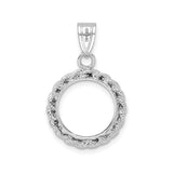 14 mm 14k White Gold coin bezel for 14 mm Coin — additional image
