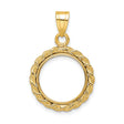 14 mm 14k Yellow Gold coin bezel for 14 mm Coin