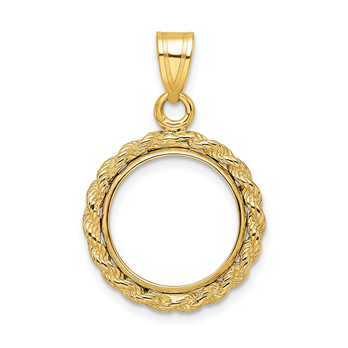 14 mm 14k Yellow Gold coin bezel for 14 mm Coin