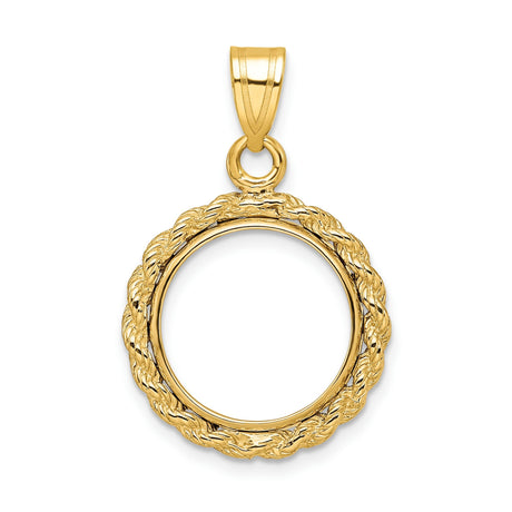 14 mm 14k Yellow Gold coin bezel for 14 mm Coin