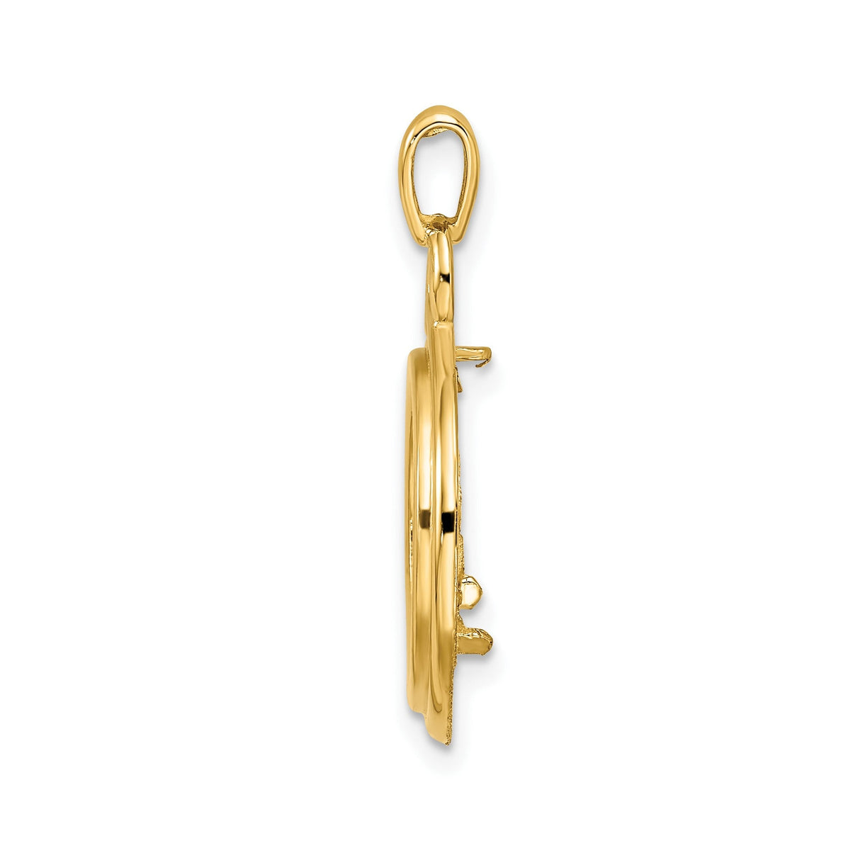 14 mm 14k Yellow Gold coin bezel for 14 mm Coin — alternate view