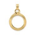 14 mm 14k Yellow Gold coin bezel for 14 mm Coin
