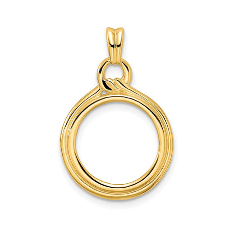 14 mm 14k Yellow Gold coin bezel for 14 mm Coin