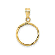 14 mm 14k Yellow Gold coin bezel for 14 mm Coin
