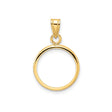 14 mm 10k Yellow Gold coin bezel for 14 mm Coin