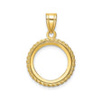 14 mm 14k Yellow Gold coin bezel for 14 mm Coin