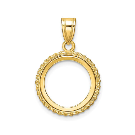 14 mm 14k Yellow Gold coin bezel for 14 mm Coin