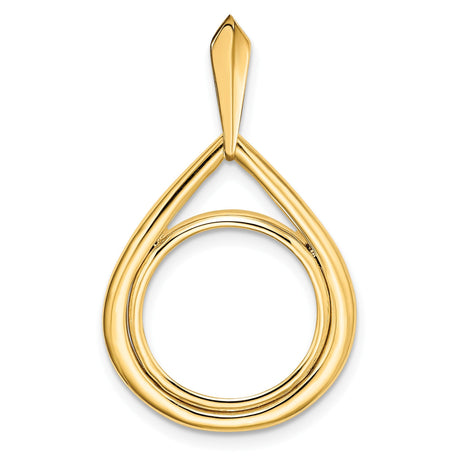 14 mm 14k Yellow Gold coin bezel for 14 mm Coin