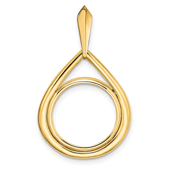 14 mm 14k Yellow Gold coin bezel for 14 mm Coin