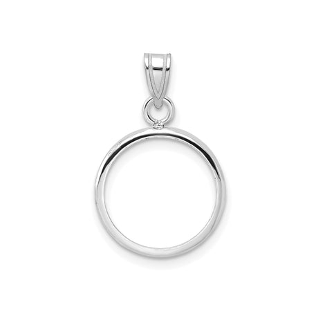 14 mm 14k White Gold coin bezel for 14 mm Coin