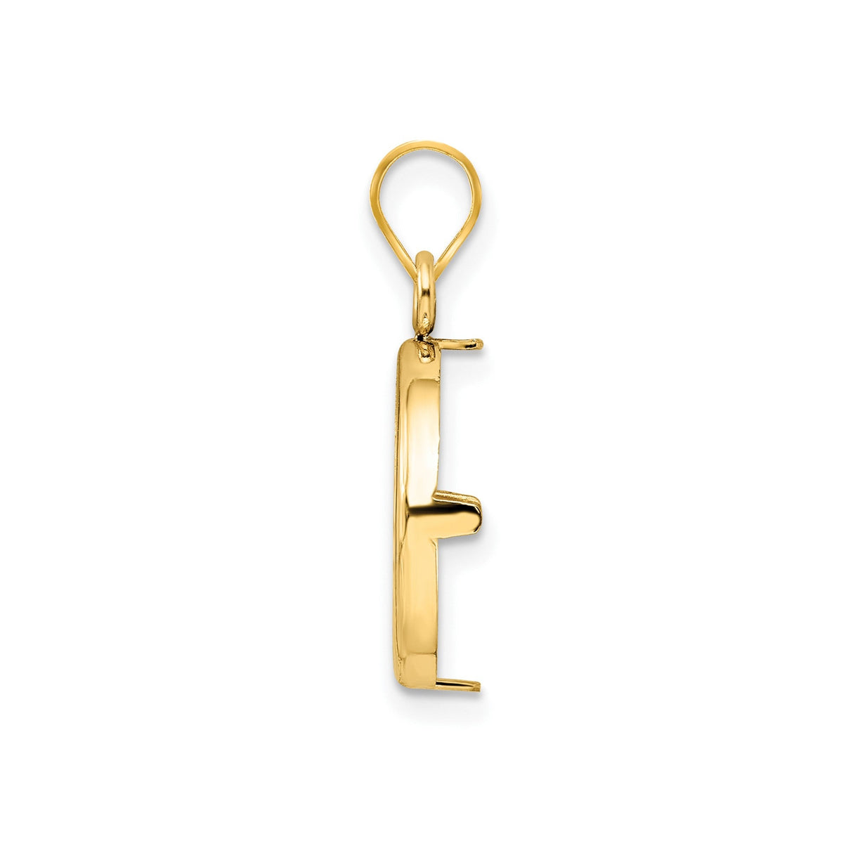 14 mm 14k Yellow Gold coin bezel for 14 mm Coin — alternate view