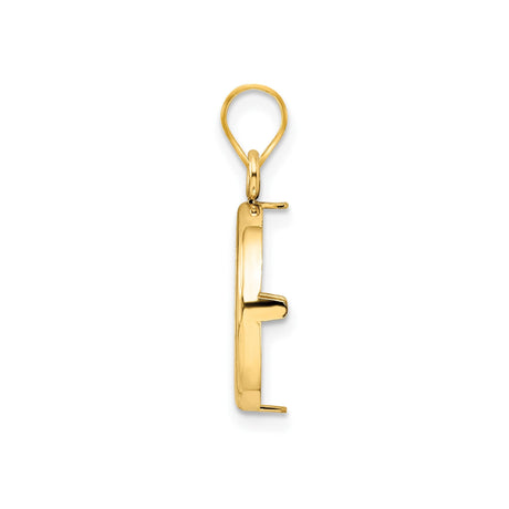 14 mm 14k Yellow Gold coin bezel for 14 mm Coin — alternate view