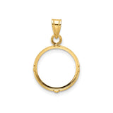 14 mm 14k Yellow Gold coin bezel for 14 mm Coin — additional image